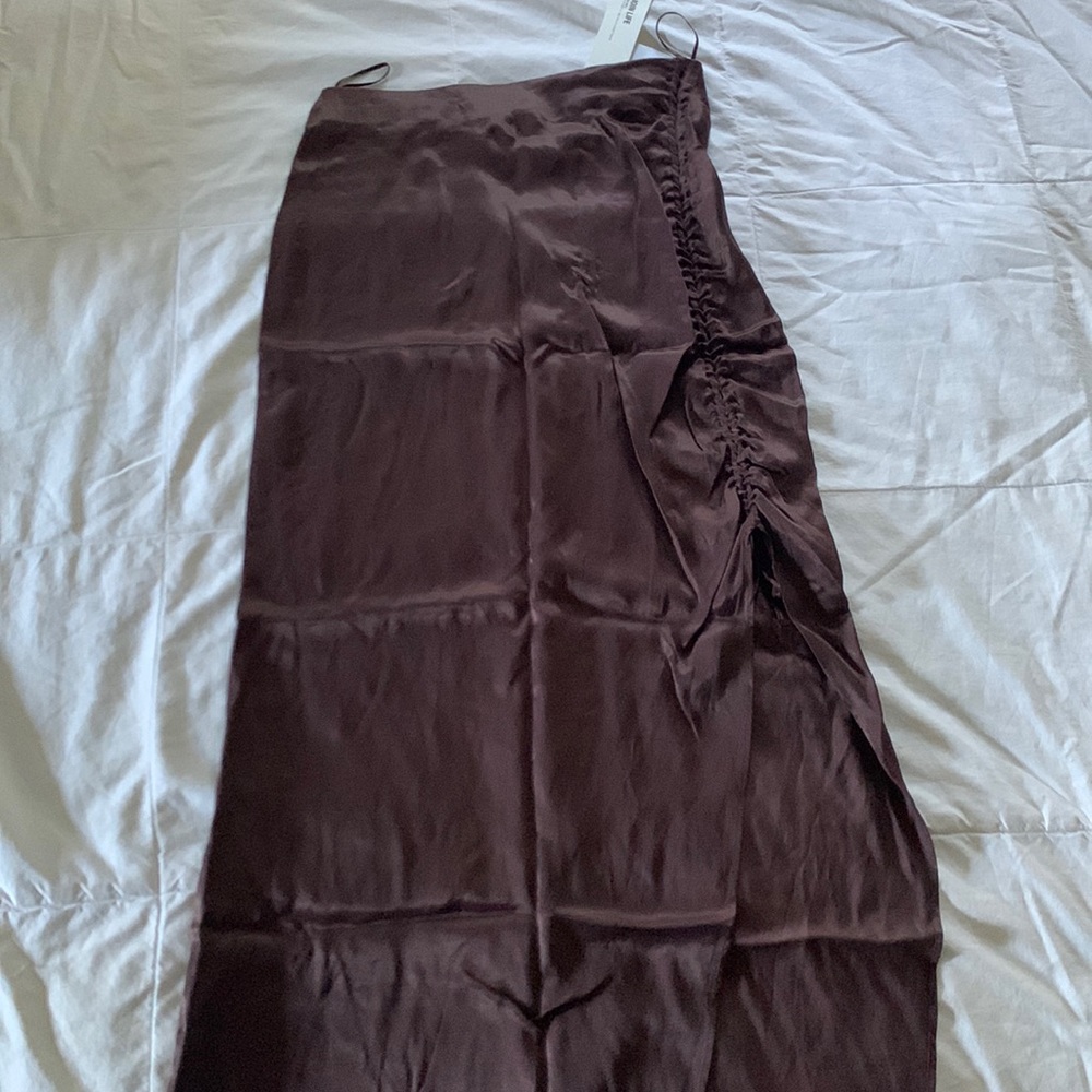 ZARA brown midi skirt